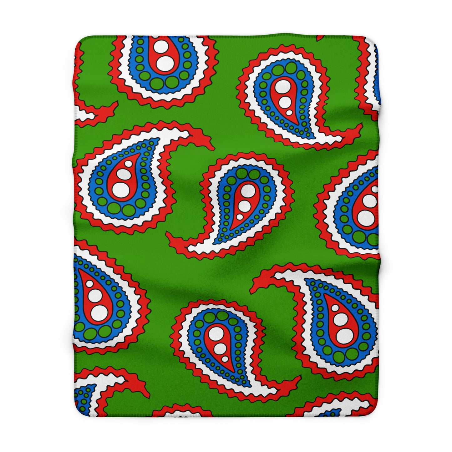 Equatorial Guinea Retro Paisley Blanket Throw