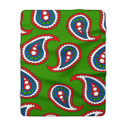 Equatorial Guinea Retro Paisley Blanket Throw