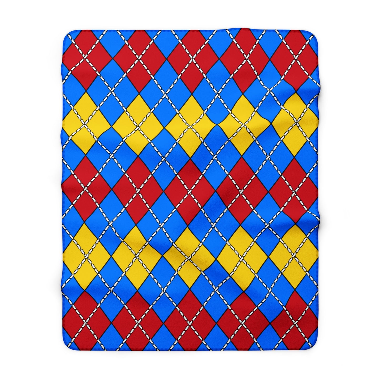 Democratic Republic of the Congo Retro Argyle Blanket Throw