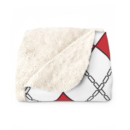 England Retro Argyle Blanket Throw