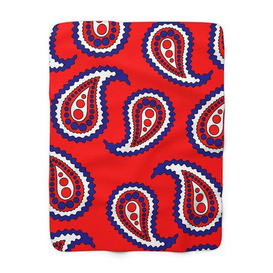 Croatia Retro Paisley Blanket Throw