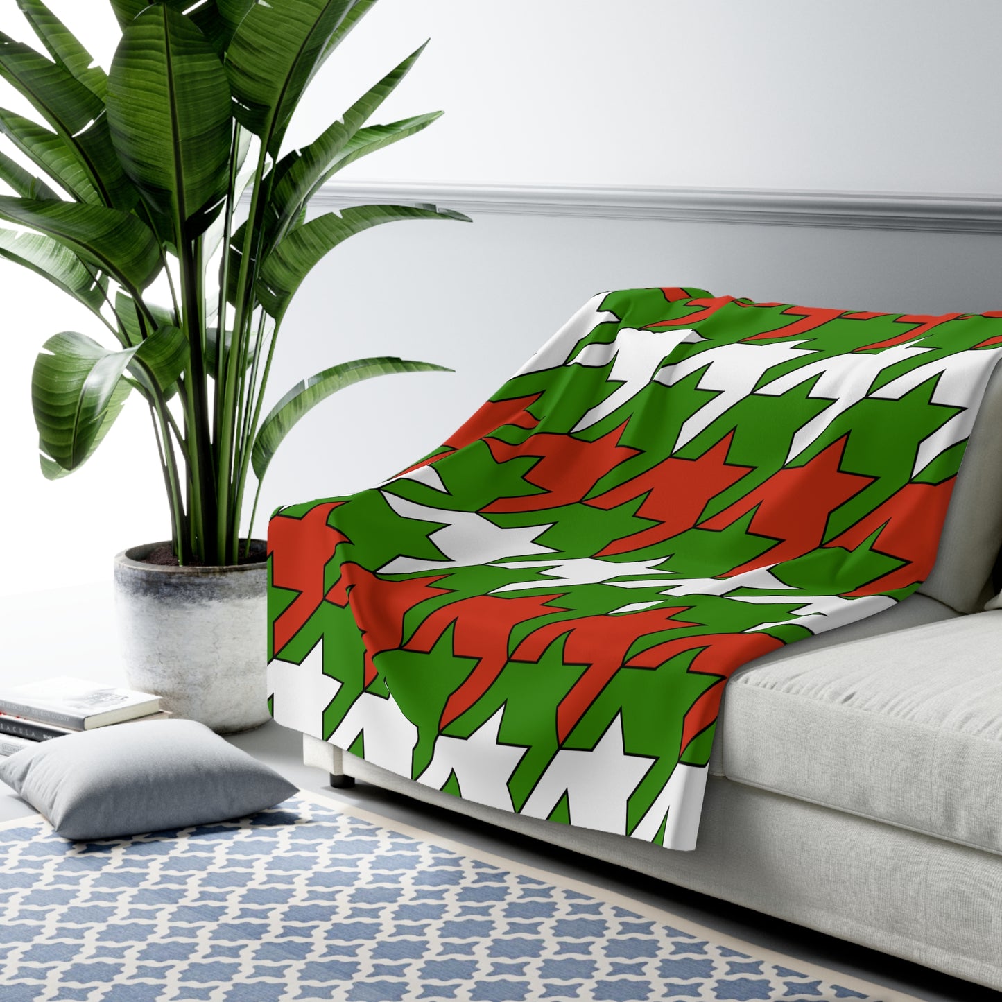 Hungary Retro Houndstooth Blanket Throw