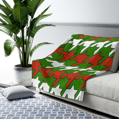 Hungary Retro Houndstooth Blanket Throw