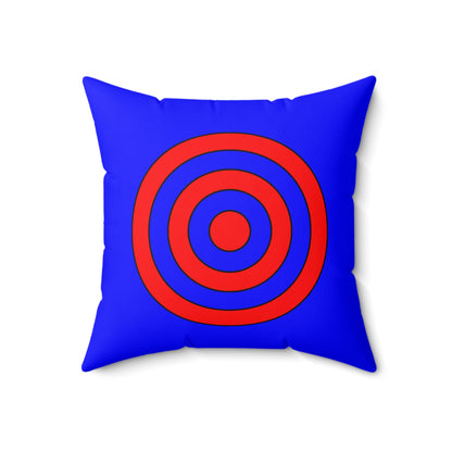 Blue, Red Retro Target Cushion Pillow