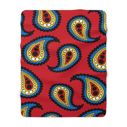Antigua And Barbuda Retro Paisley Blanket Throw