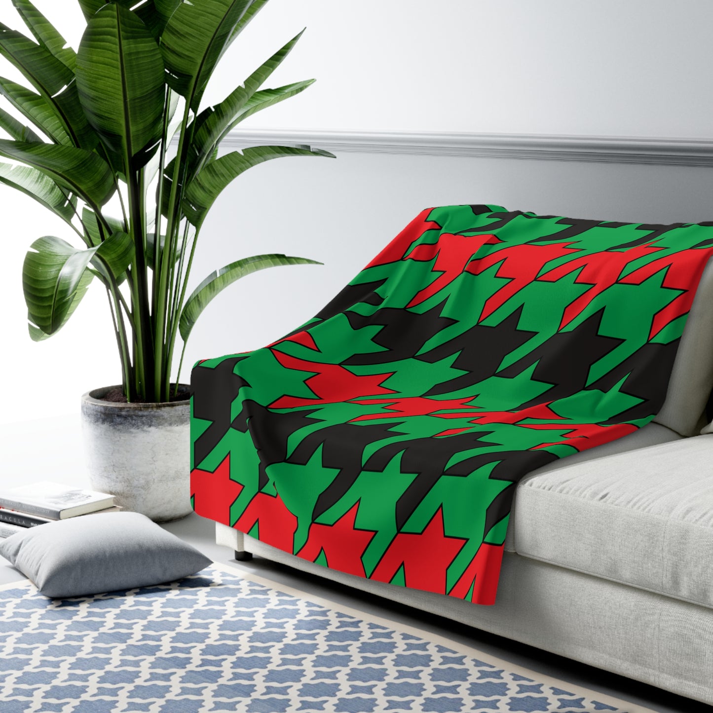 Martinique Retro Houndstooth Blanket Throw