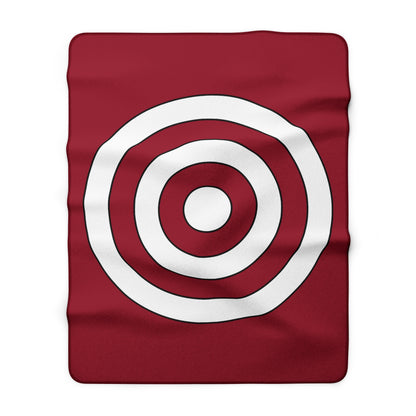 Latvia Retro Target Blanket Throw