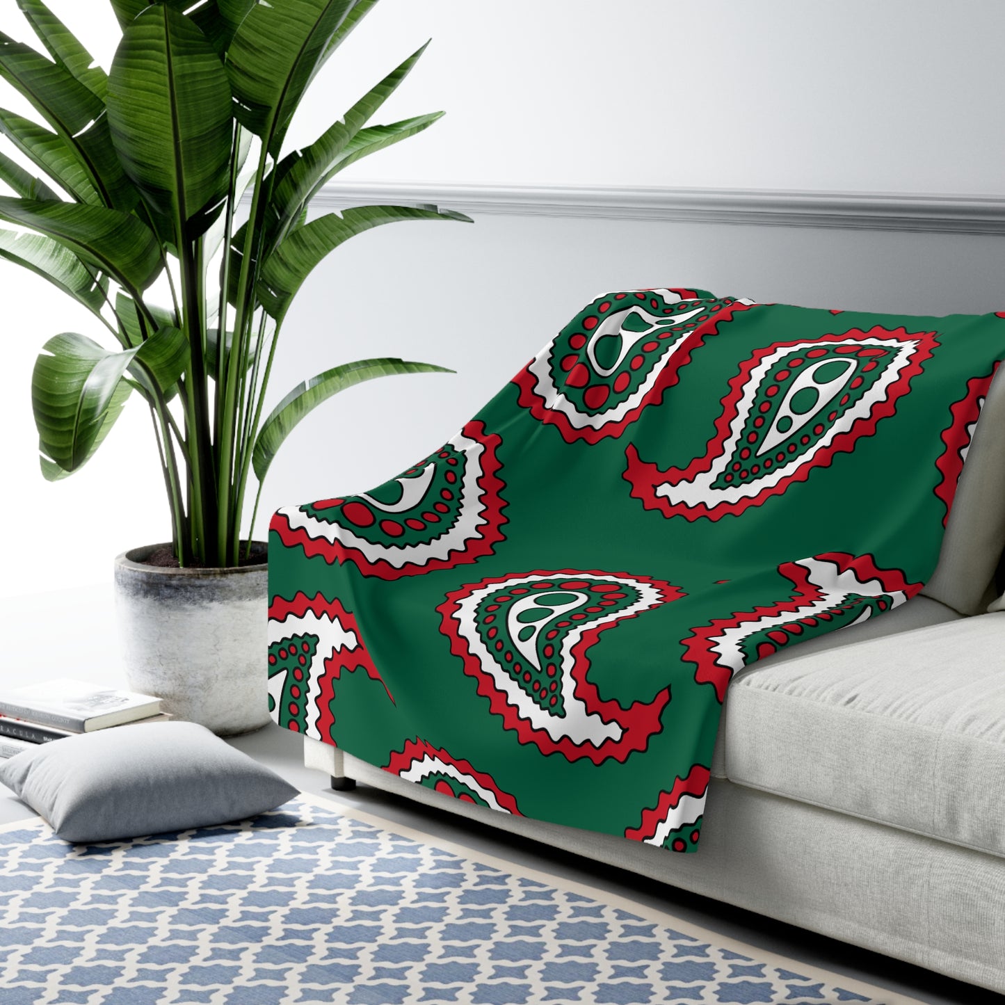 Mexico Retro Paisley Blanket Throw