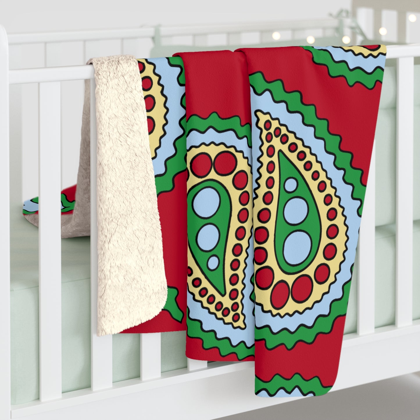 Eritrea Retro Paisley Blanket Throw