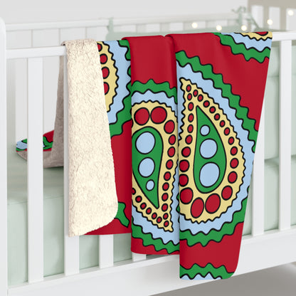Eritrea Retro Paisley Blanket Throw
