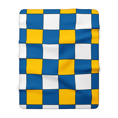 Canary Islands Retro Check Blanket Throw