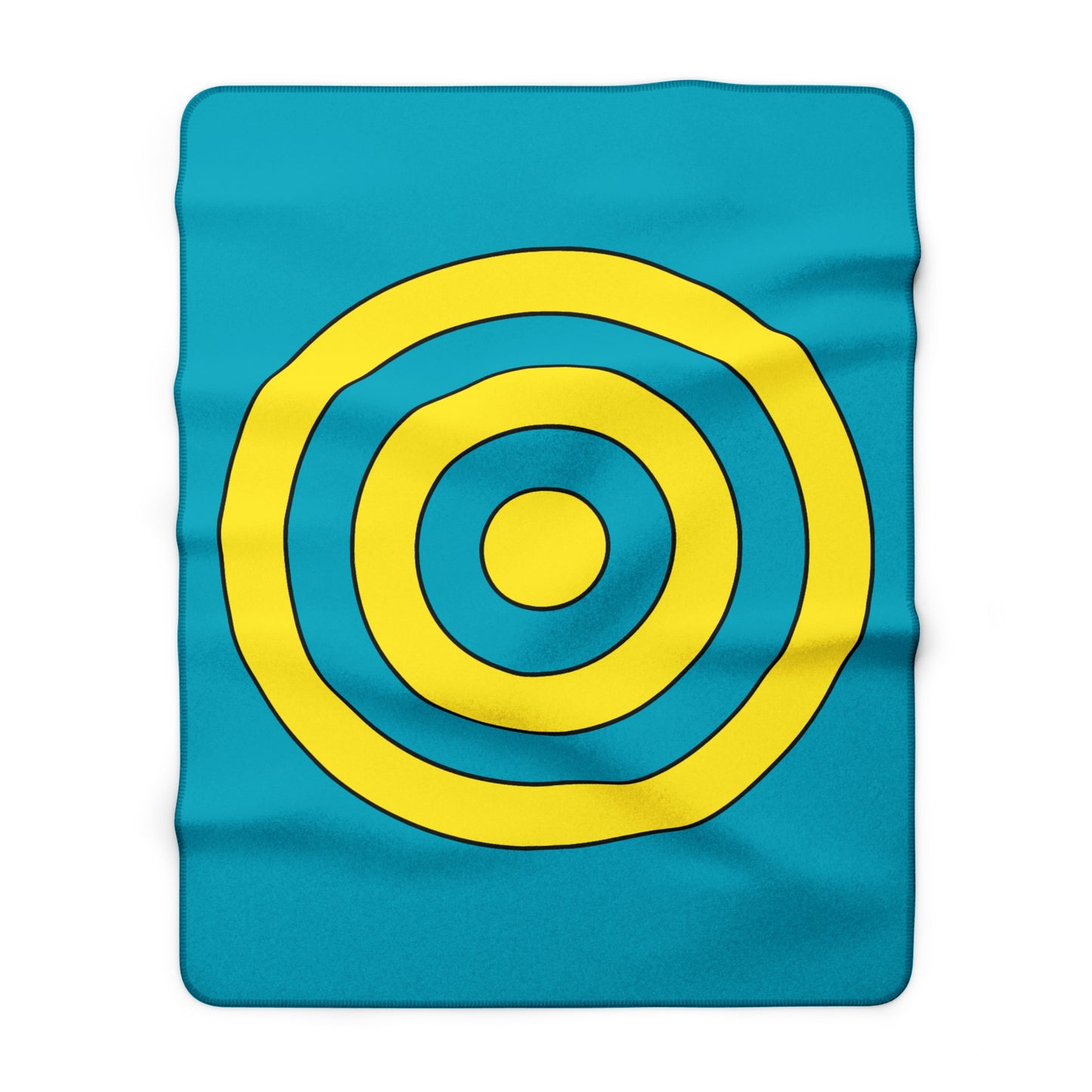 Kazakhstan Retro Target Blanket Throw