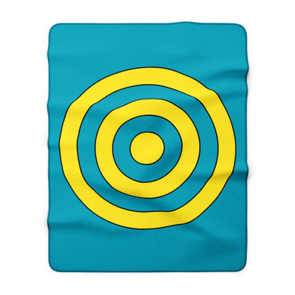 Kazakhstan Retro Target Blanket Throw