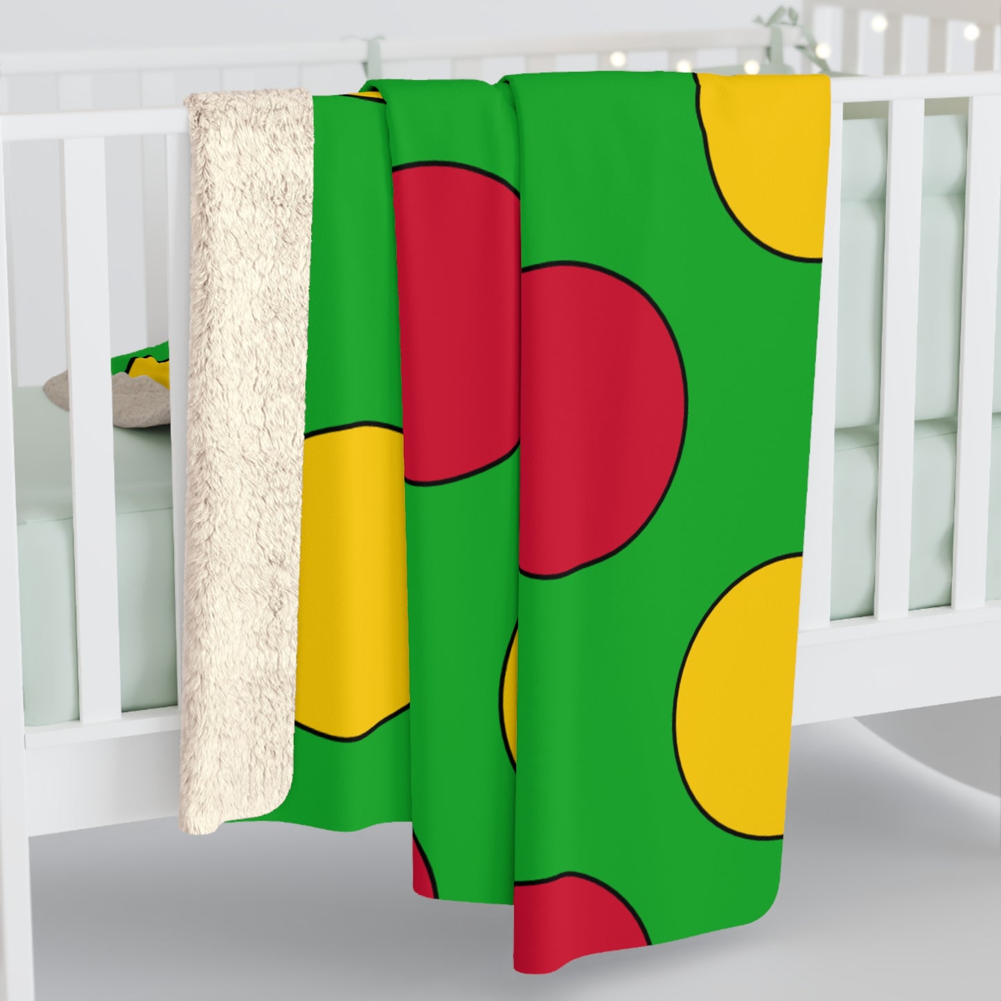 Sao Tome And Principe Retro Polka Dots Blanket Throw