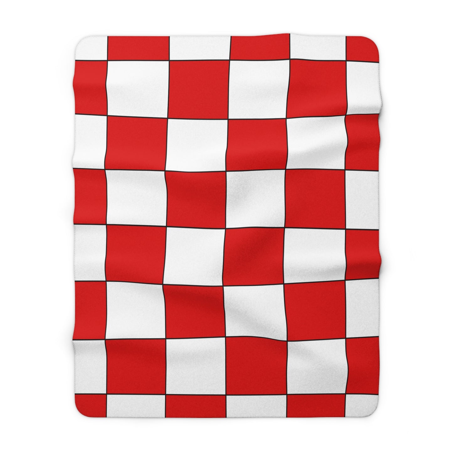 Singapore Retro Check Blanket Throw