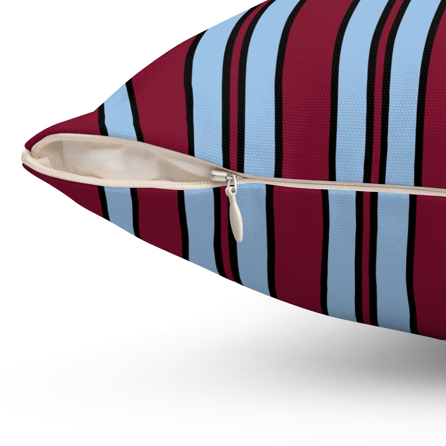 Claret, Blue Retro Stripe Cushion Pillow
