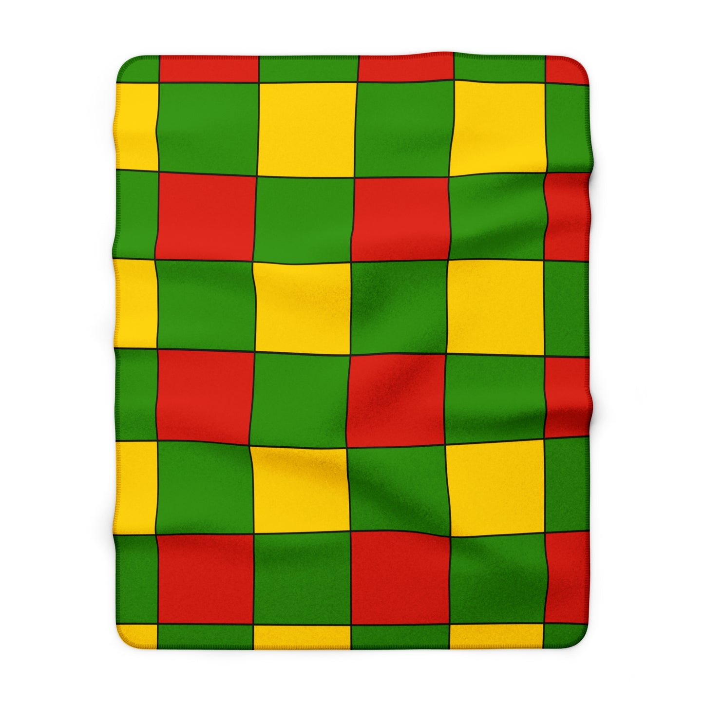 Benin Retro Check Blanket Throw