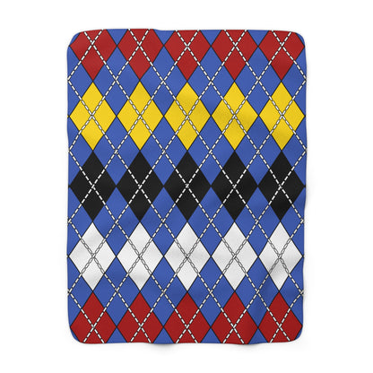 Eswatini Retro Argyle Blanket Throw