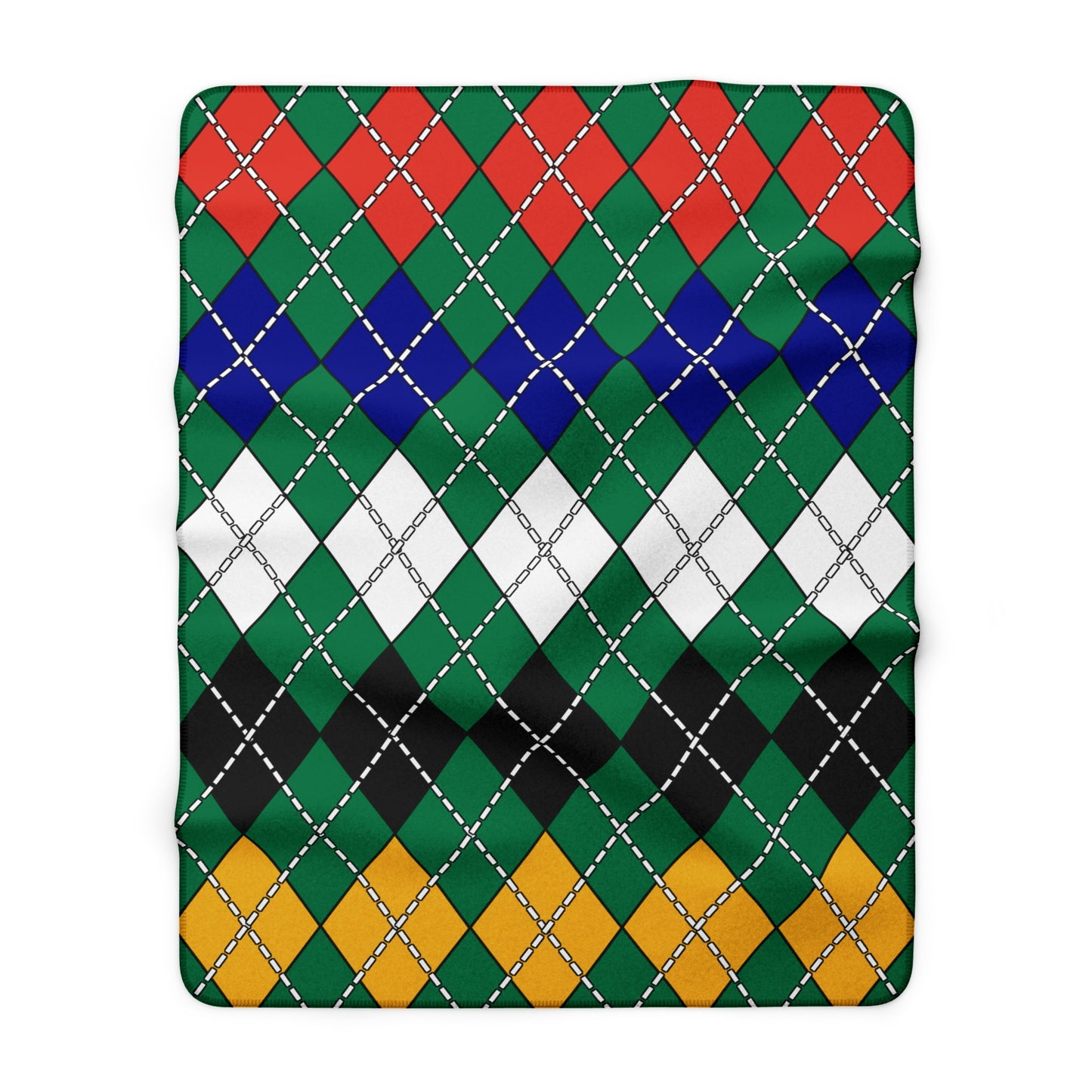South Africa Retro Argyle Blanket Throw