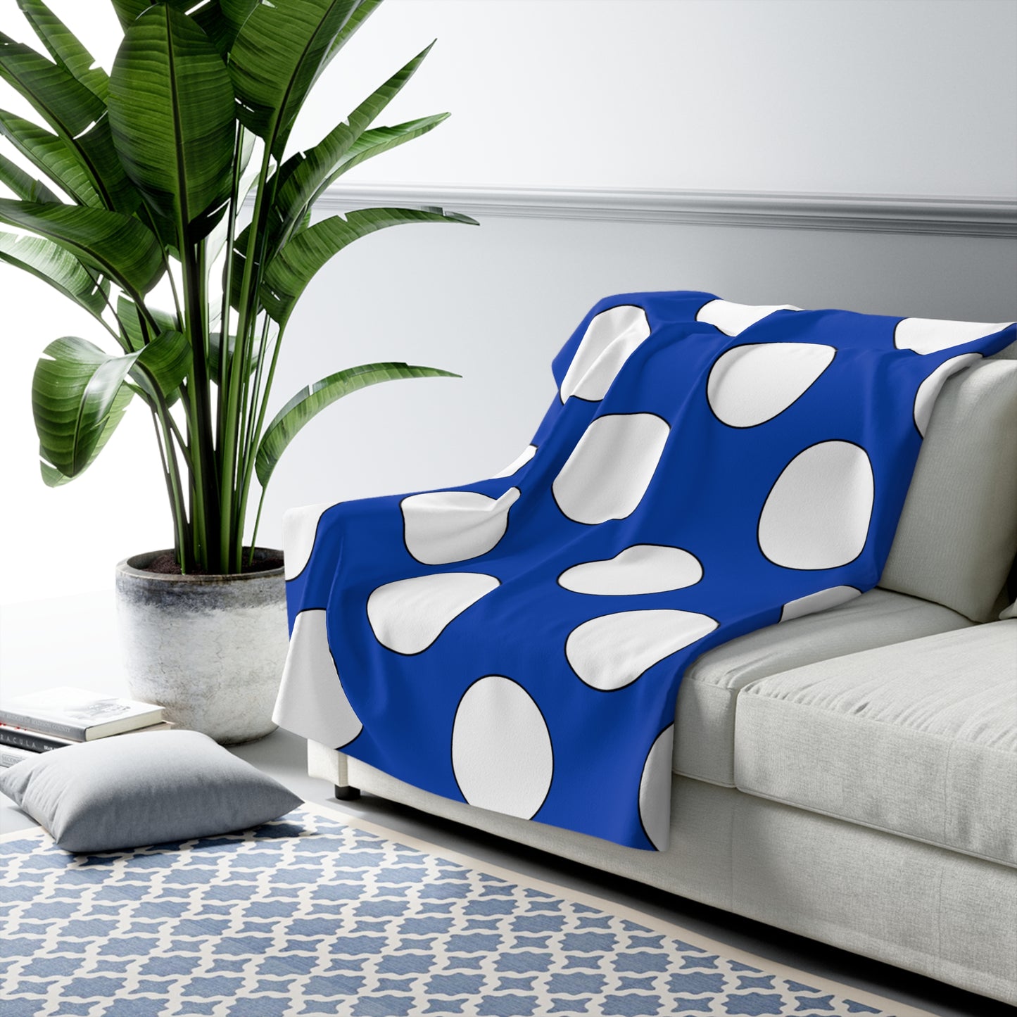 El Salvador Retro Polka Dots Blanket Throw