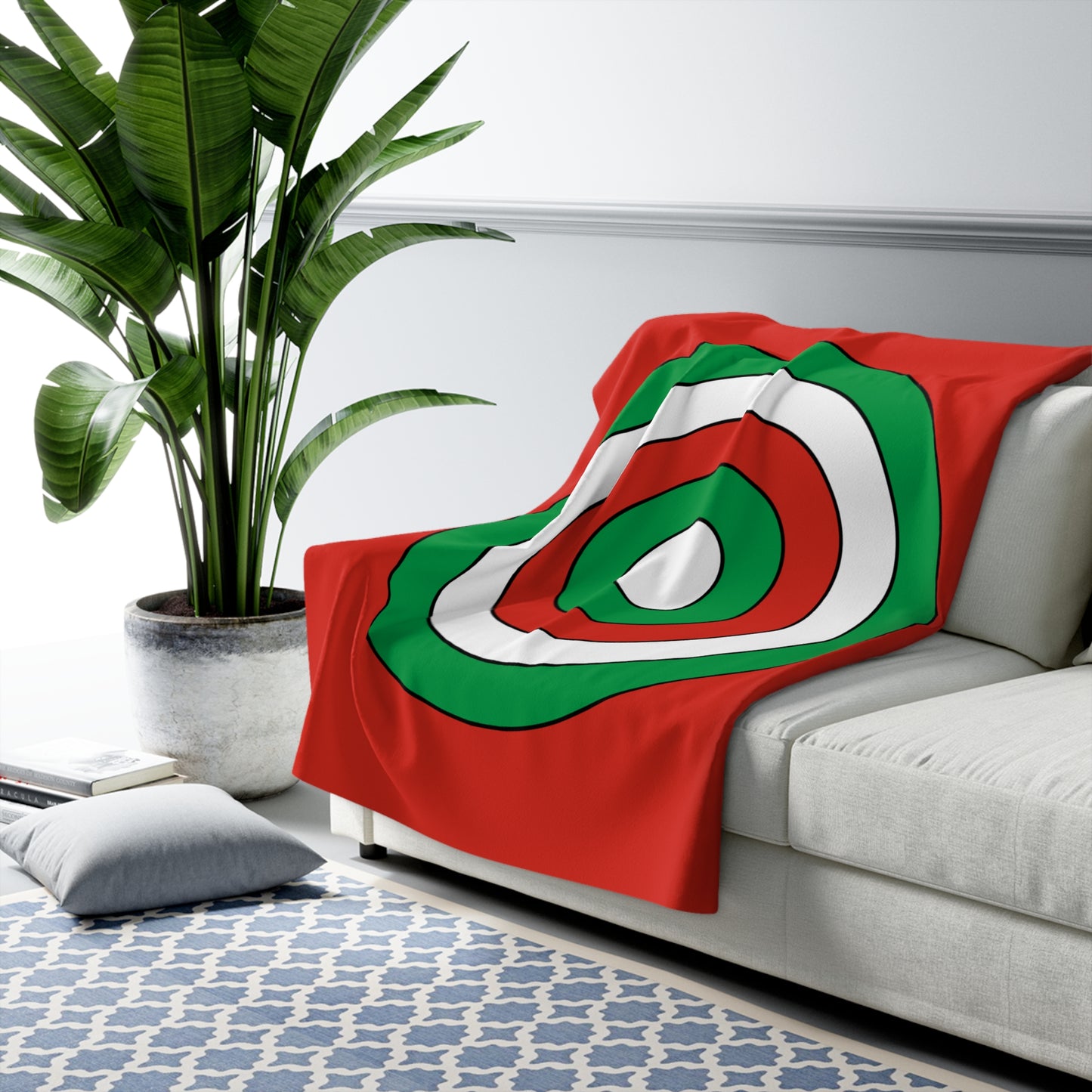 Pais Vasco Retro Target Blanket Throw