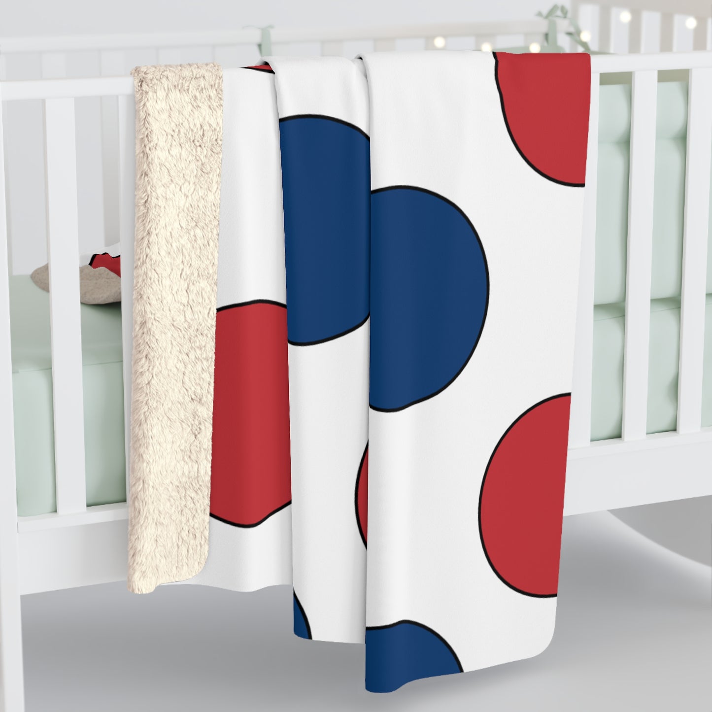 Serbia Retro Polka Dots Blanket Throw