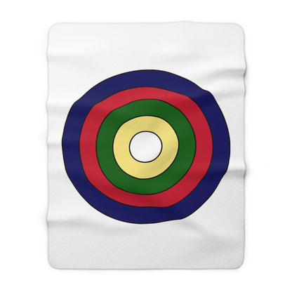 British Indian Ocean Territory Retro Target Blanket Throw