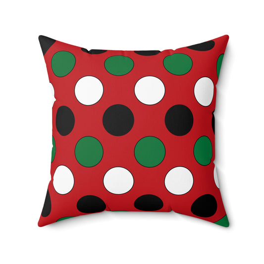 Western Sahara Retro Polka Dots Cushion Pillow