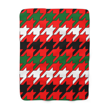 United Arab Emirates Retro Houndstooth Blanket Throw