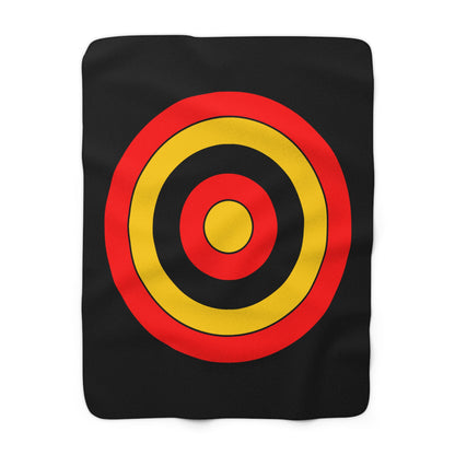 Papua New Guinea Retro Target Blanket Throw