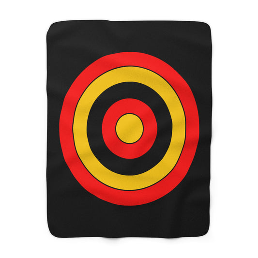 Papua New Guinea Retro Target Blanket Throw