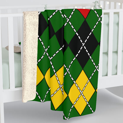 Zimbabwe Retro Argyle Blanket Throw