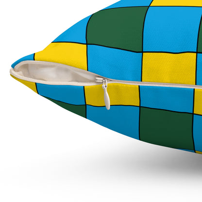 Rwanda Retro Check Cushion Pillow