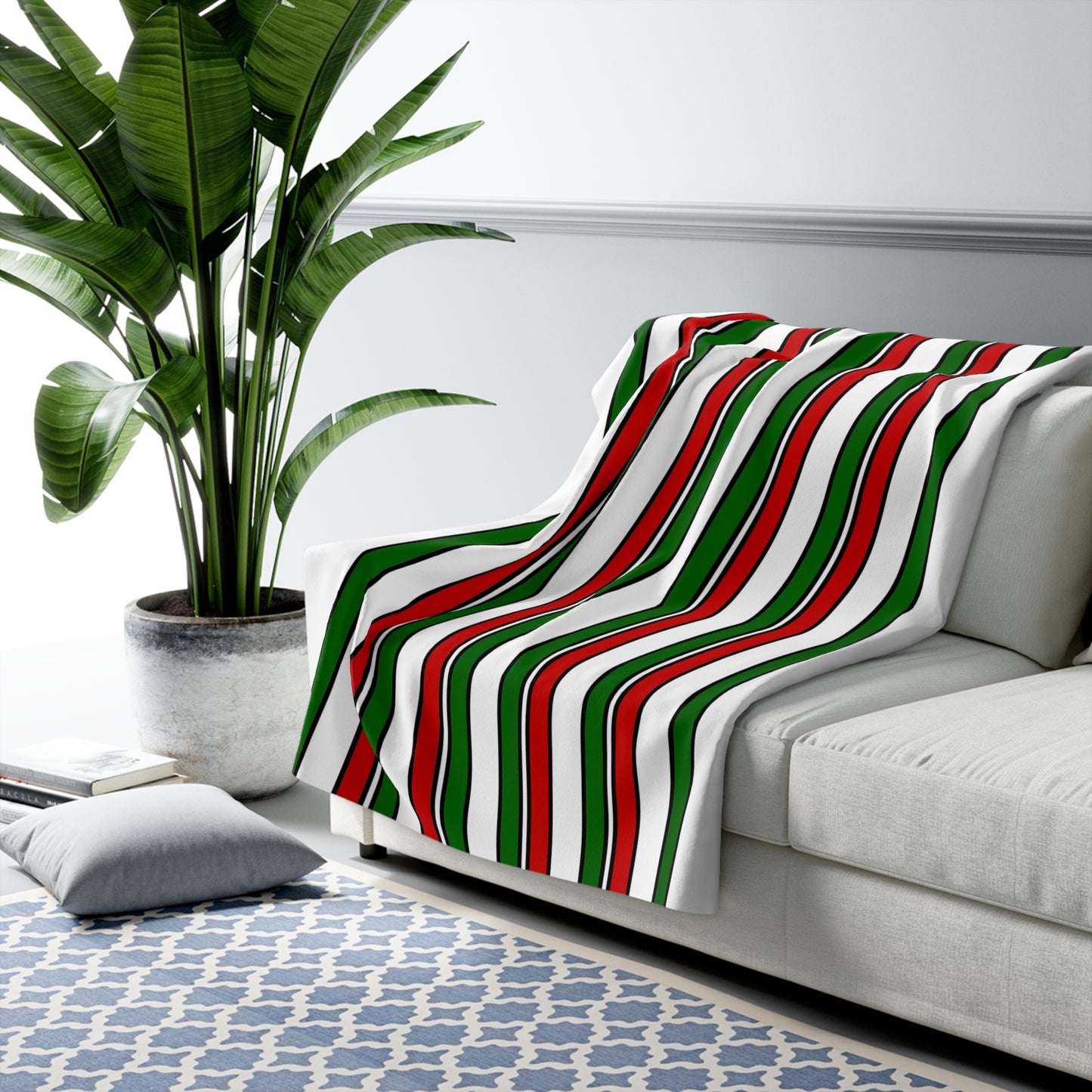Tajikistan Retro Stripes Blanket Throw