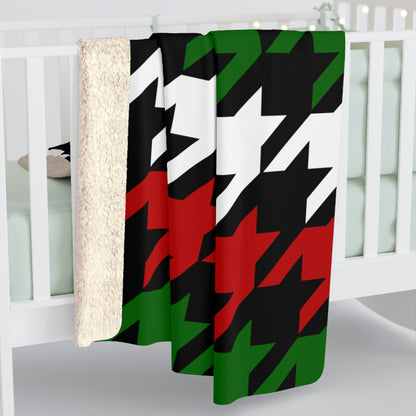 Kenya Retro Houndstooth Blanket Throw