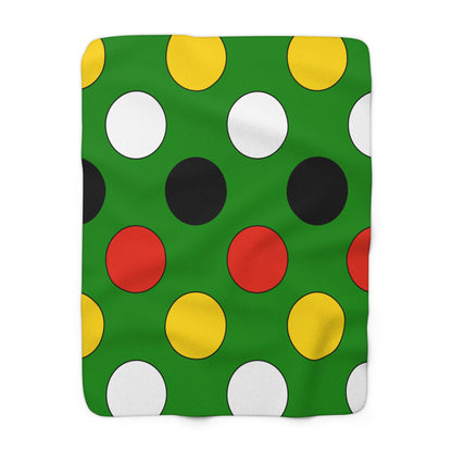 Dominica Retro Polka Dots Blanket Throw