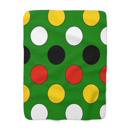 Dominica Retro Polka Dots Blanket Throw