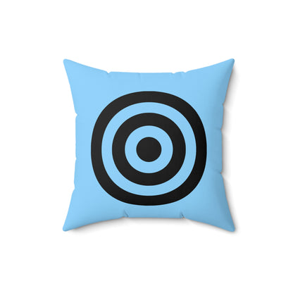 Light Blue, Black Retro Target Cushion Pillow