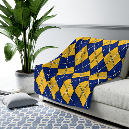 Barbados Retro Argyle Blanket Throw