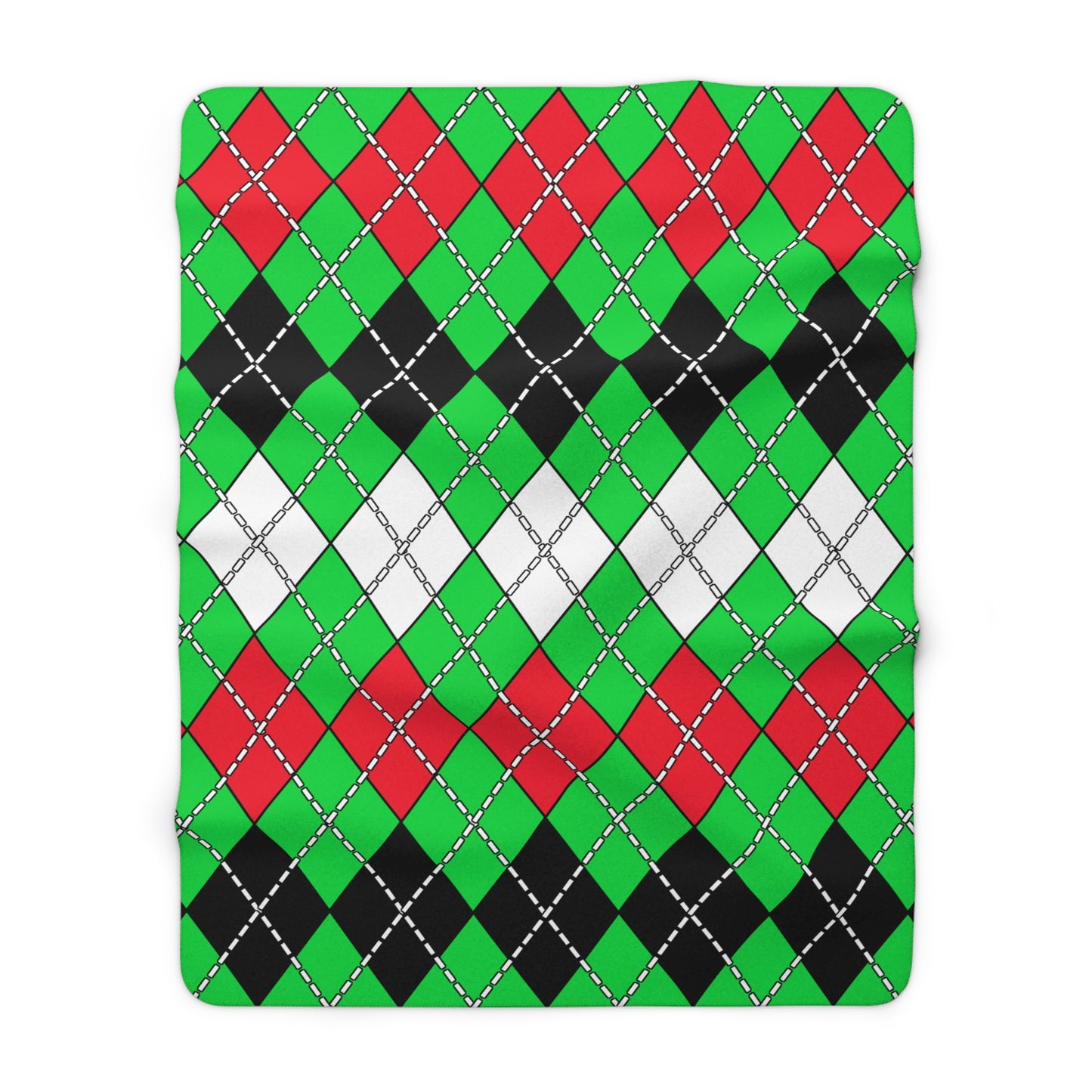 Kuwait Retro Argyle Blanket Throw