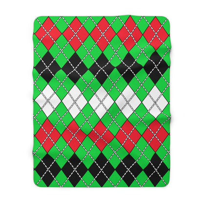 Kuwait Retro Argyle Blanket Throw