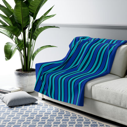 Pacific Islands Retro Stripes Blanket Throw