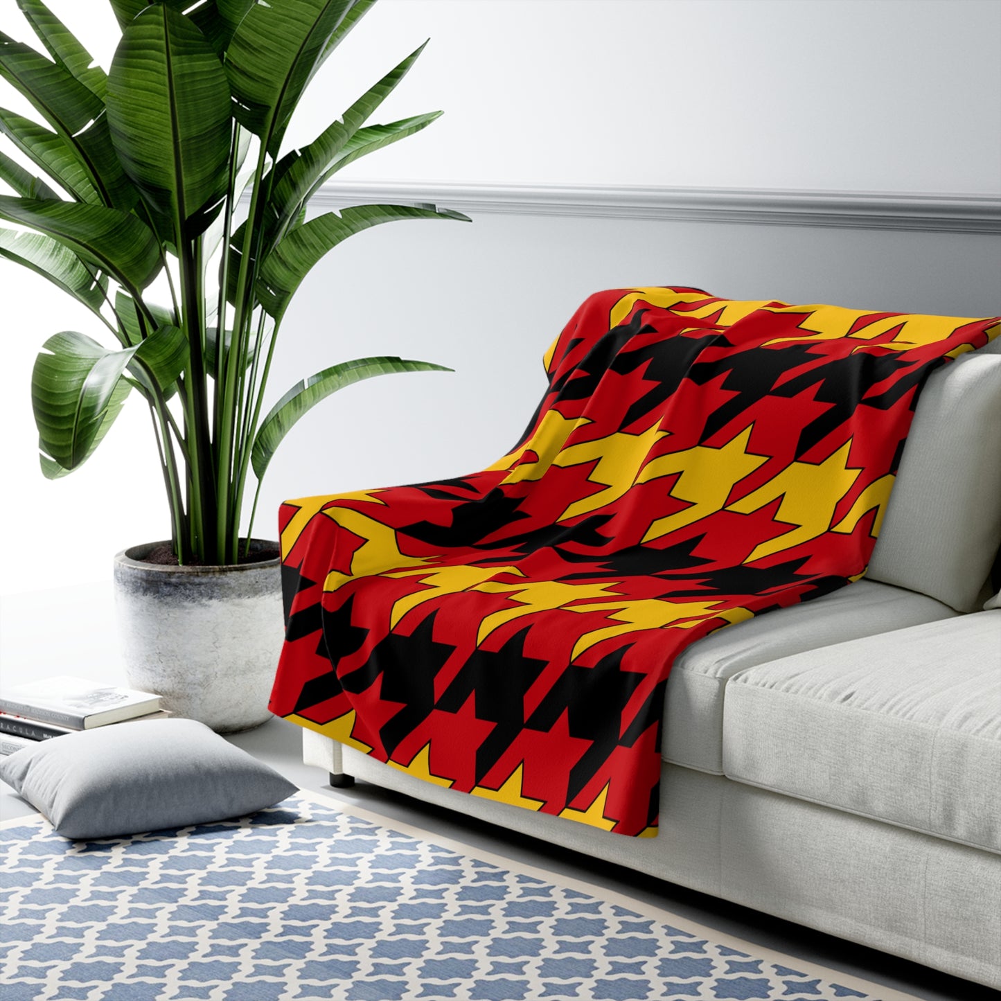 Timor Leste Retro Houndstooth Blanket Throw