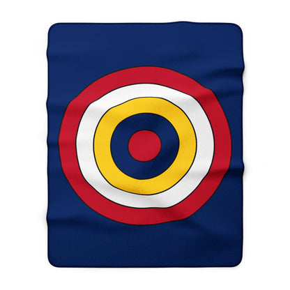Turks And Caicos Islands Retro Target Blanket Throw
