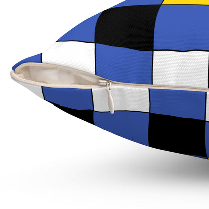 Eswatini Retro Check Cushion Pillow