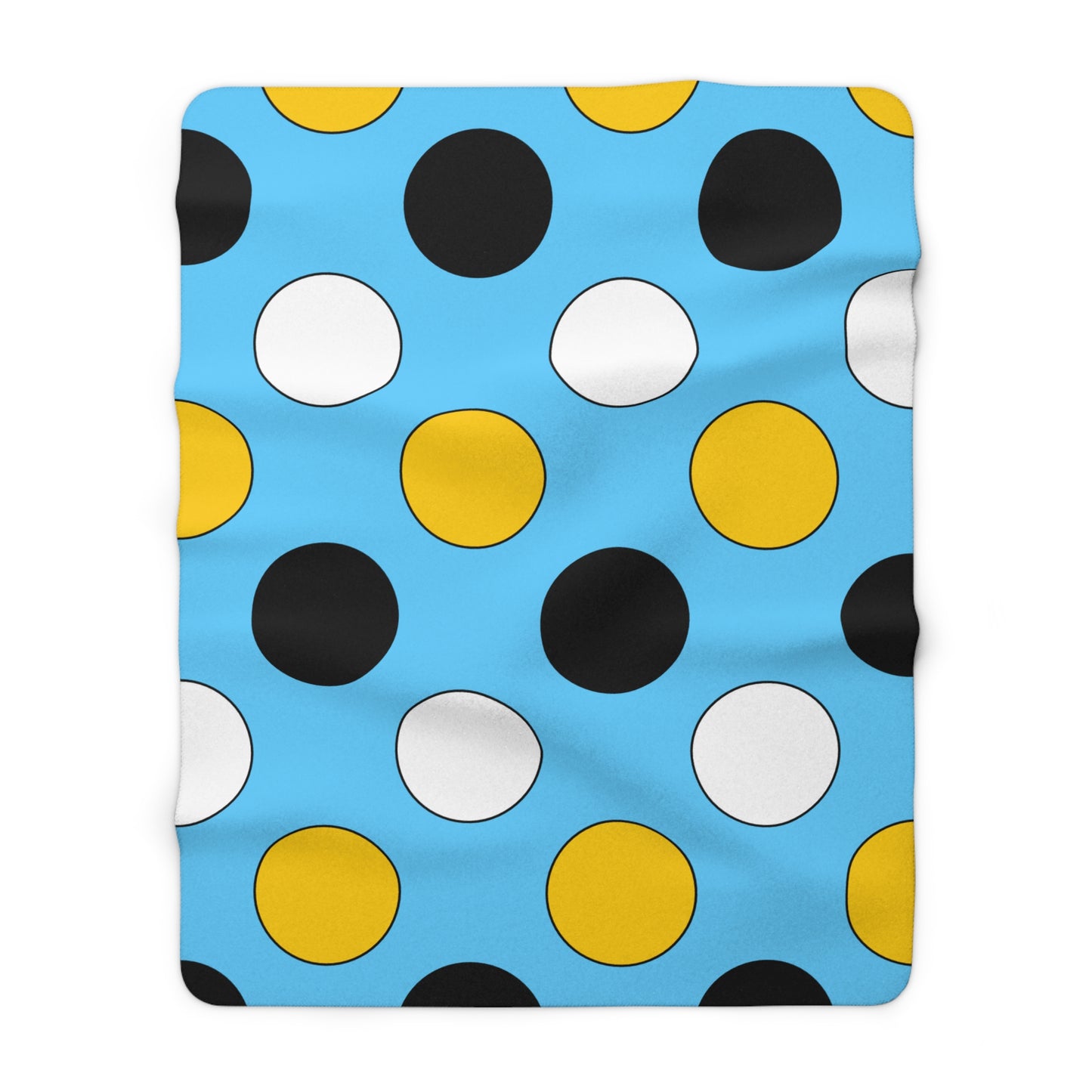 Saint Lucia Retro Polka Dots Blanket Throw