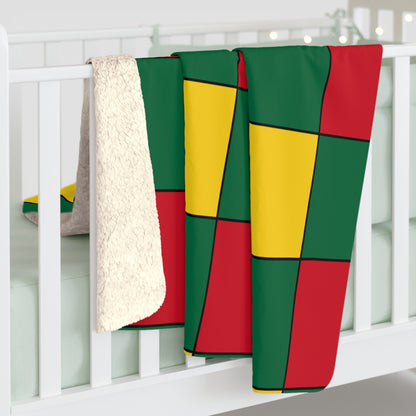 Ghana Retro Check Blanket Throw