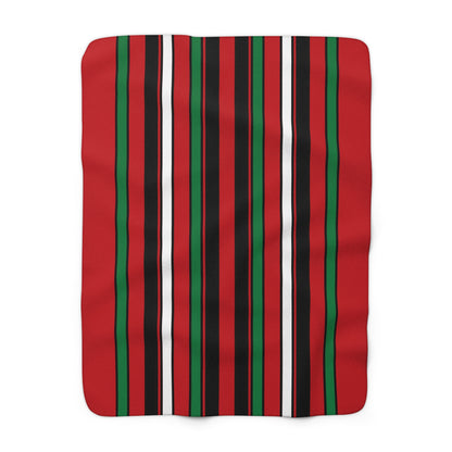 Western Sahara Retro Stripes Blanket Throw