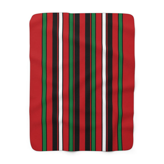 Western Sahara Retro Stripes Blanket Throw