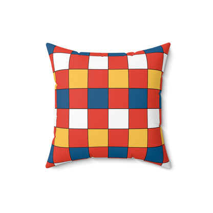 Kiribati Retro Check Cushion Pillow